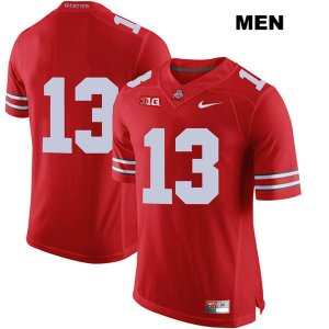 Men's NCAA Ohio State Buckeyes Rashod Berry #13 College Stitched No Name Authentic Nike Red Football Jersey RI20R71NW